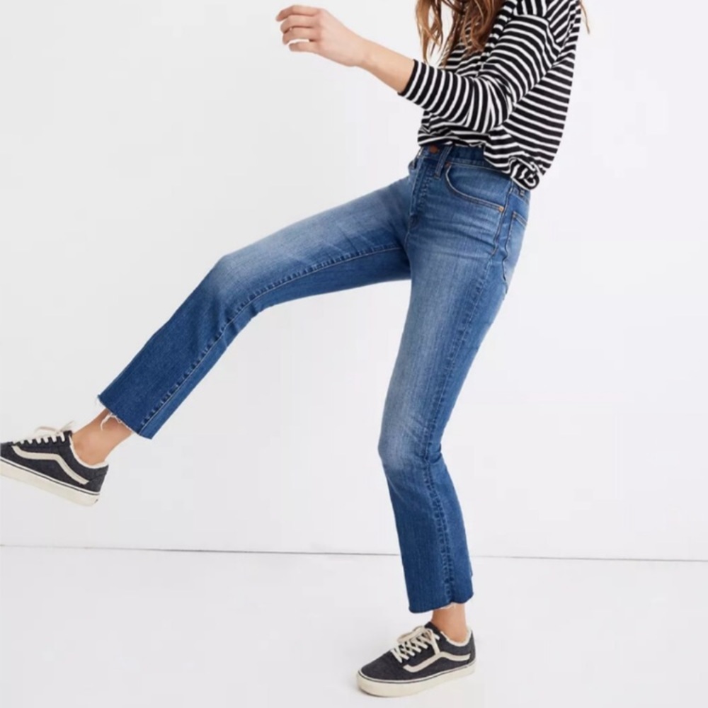 Madewell Slim Demi Boot High Rise Jeans, Size 26, Blue - Picture 2 of 8